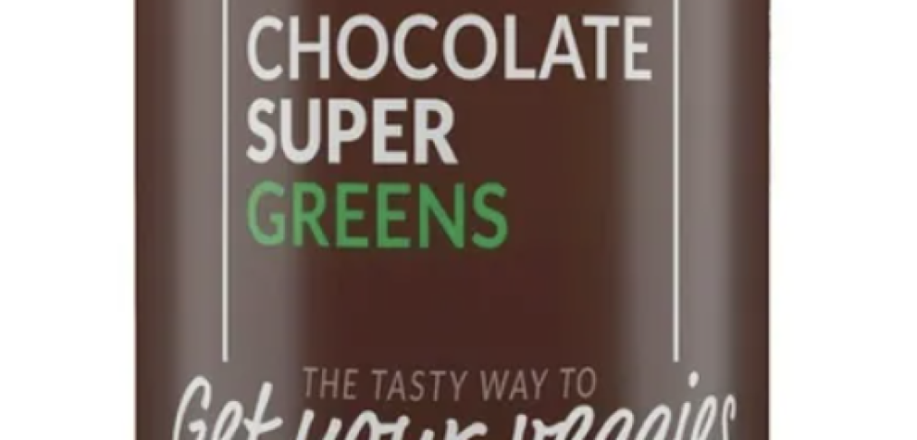 a bottle of Chocolate Super Greens