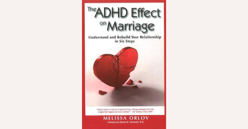 Educational graphic about the impact of ADHD on marriage, highlighting how symptoms such as forgetfulness, inattention, impulsivity, and emotional dysregulation can affect communication, roles, and relationship dynamics between partners.